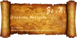 Zsolnay Melinda névjegykártya