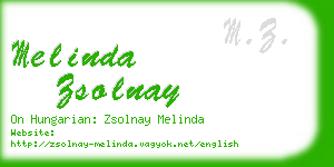 melinda zsolnay business card